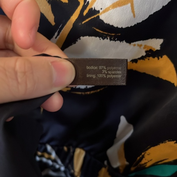 The Limited Sleeveless Floral Blue Gold Dress XS - Picture 8 of 12